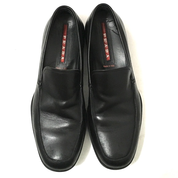 Prada Other - Prada Mens Black Slip On Leather Shoes